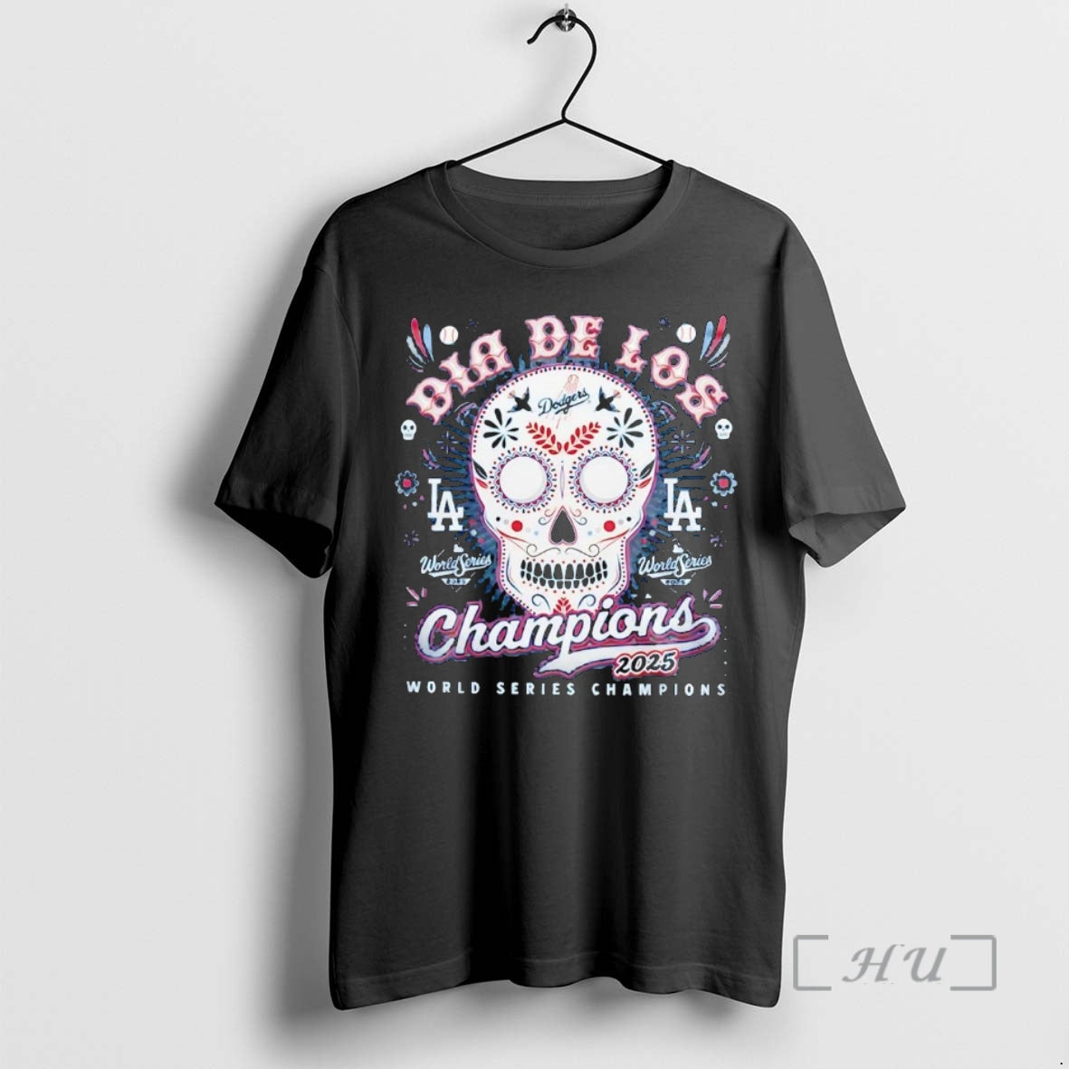 Officials Los Angeles Dodgers 2025 World Series Champions Dia De Los 2 Sided Premium T-Shirts, Hoodie, Sweatshirt