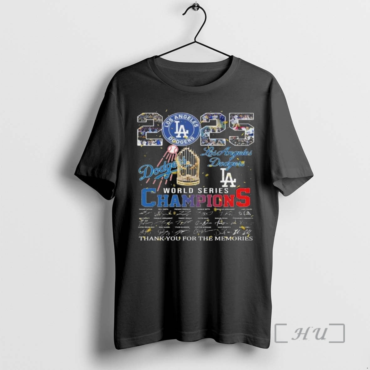 Officials Los Angeles Dodgers 2025 World Champions Thank You Memories Signatures T-Shirts, Hoodie, Sweatshirt