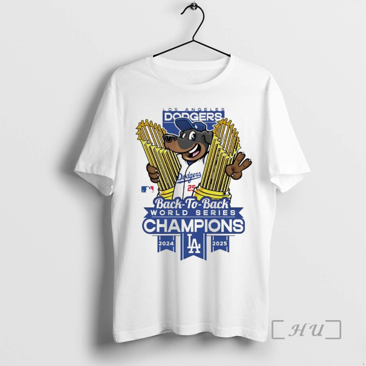 Officials Los Angeles Dodgers 2025 Back To Back World Series Champions Mascot Trophy Premium T-Shirts, Hoodie, Sweatshirt