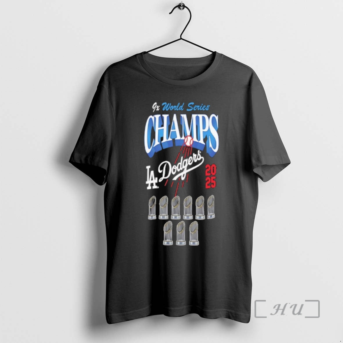 Officials Los Angeles Dodgers 9 Time World Series Champions Trophy T-Shirts, Hoodie, Sweatshirt | InkNestWear.com