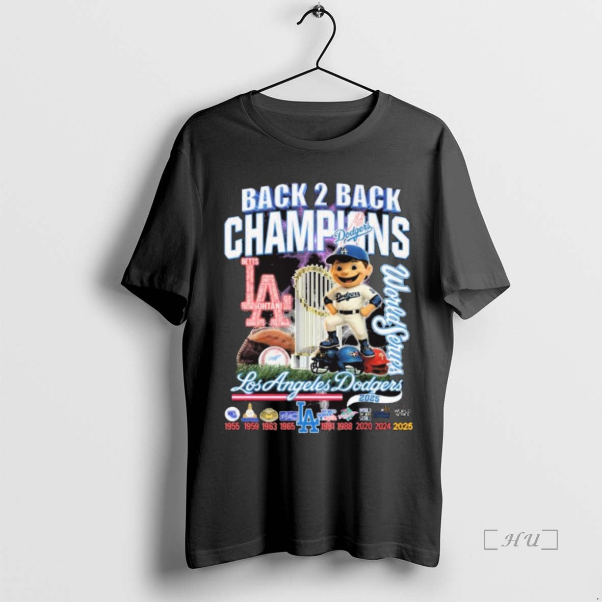 Officials Los Angeles Dodgers Back 2 Back Champions World Series 2024 2025 Cartoon Premium T-Shirts, Hoodie, Sweatshirt