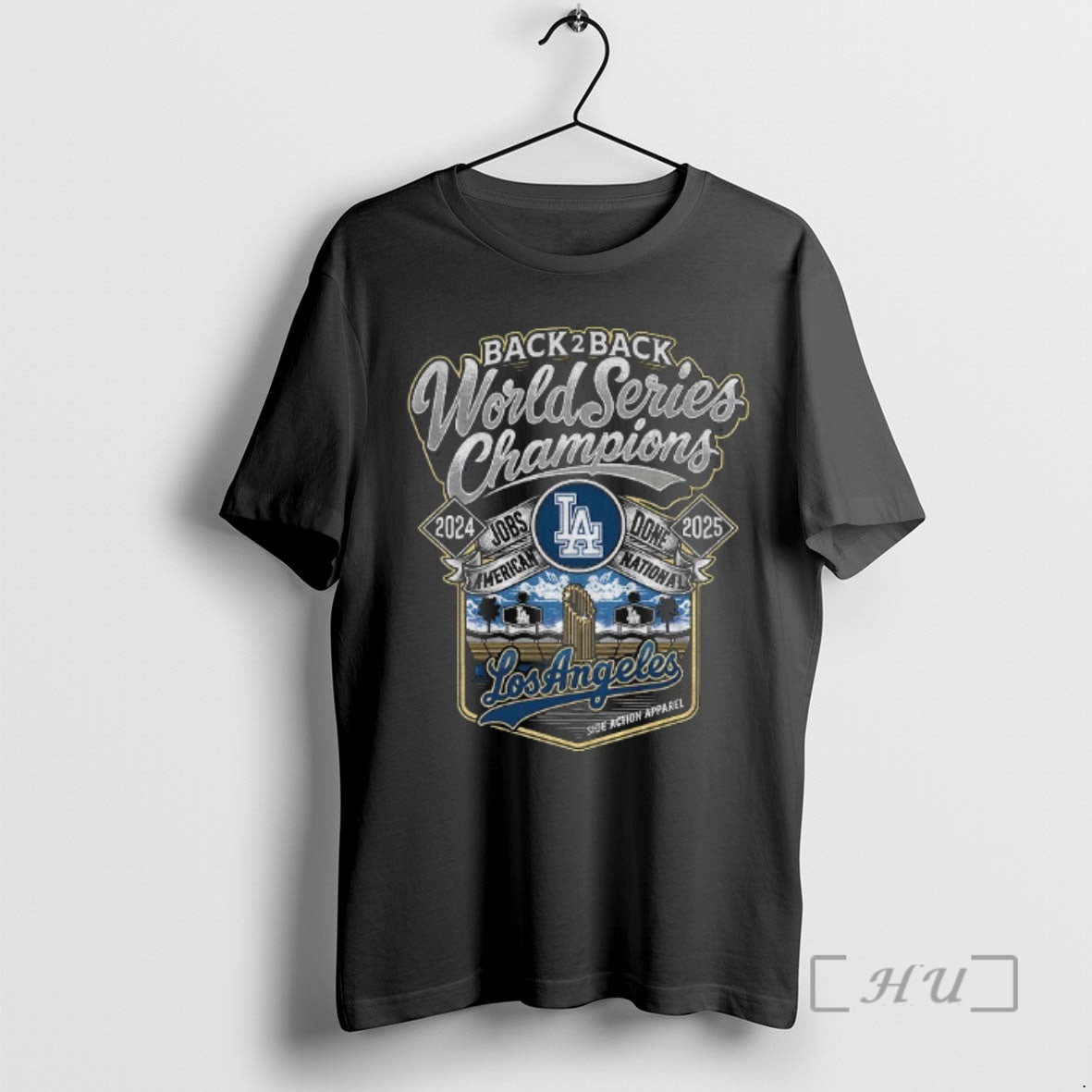 Officials Los Angeles Dodgers Back 2 Back World Series Champions Jobs American Done National Side T-Shirts, Hoodie,...