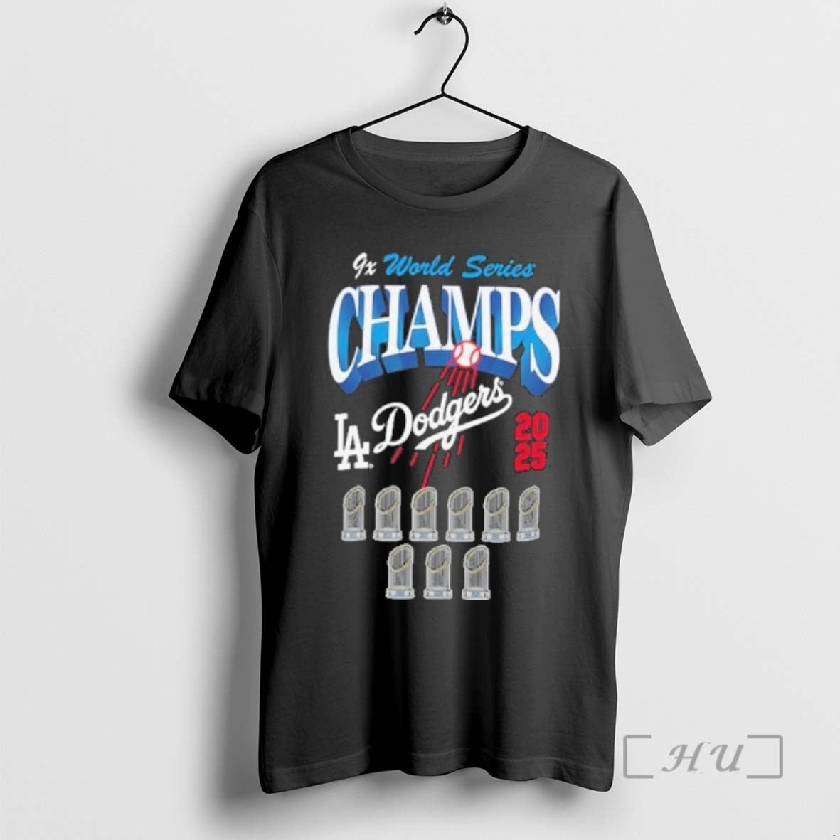 Officials Los Angeles Dodgers Nine Time World Series Champions Trophy T-Shirts, Hoodie, Sweatshirt | InkNestWear.com