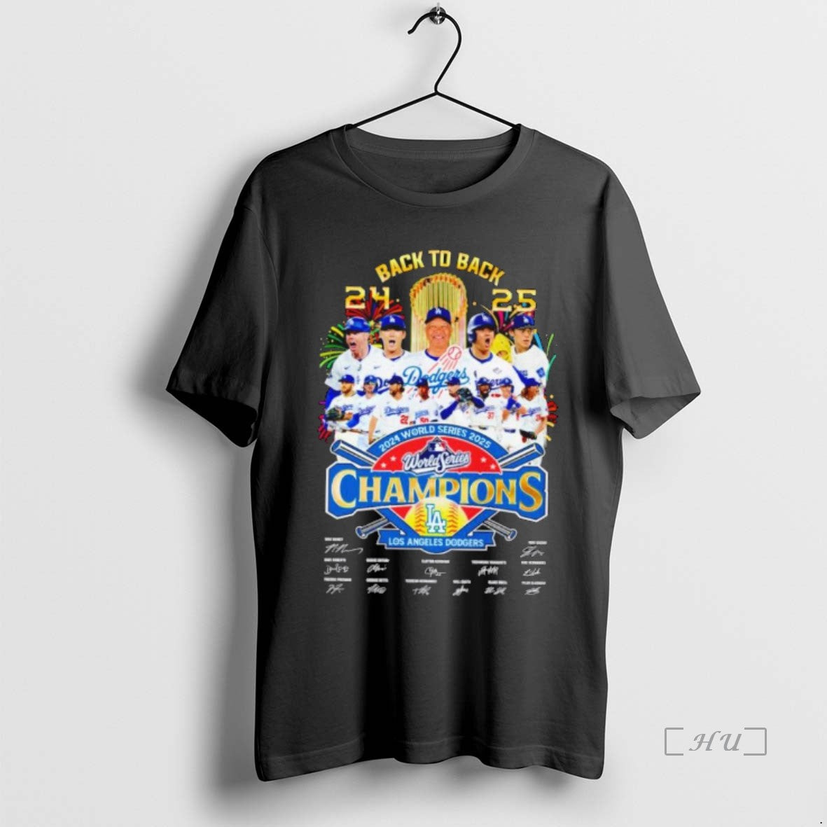 Officials Los Angeles Dodgers Back To Back 2024 2025 World Series Champions Signatures Premium T-Shirts, Hoodie, Sweatshirt