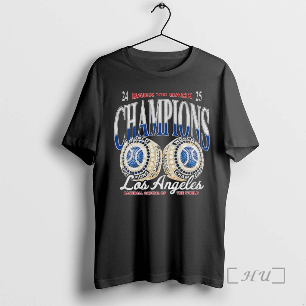 Officials Los Angeles Dodgers Back To Back Champions Rings Los Angeles Baseball Capital Of The T-Shirts, Hoodie, Sweatshirt
