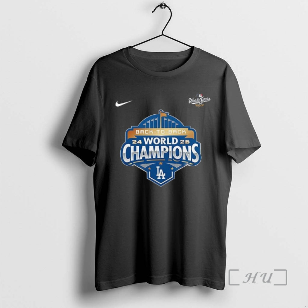 Officials Los Angeles Dodgers World Series Champions 2025 Back To Back Logo 2 Sided Premium T-Shirts, Hoodie, Sweatshirt
