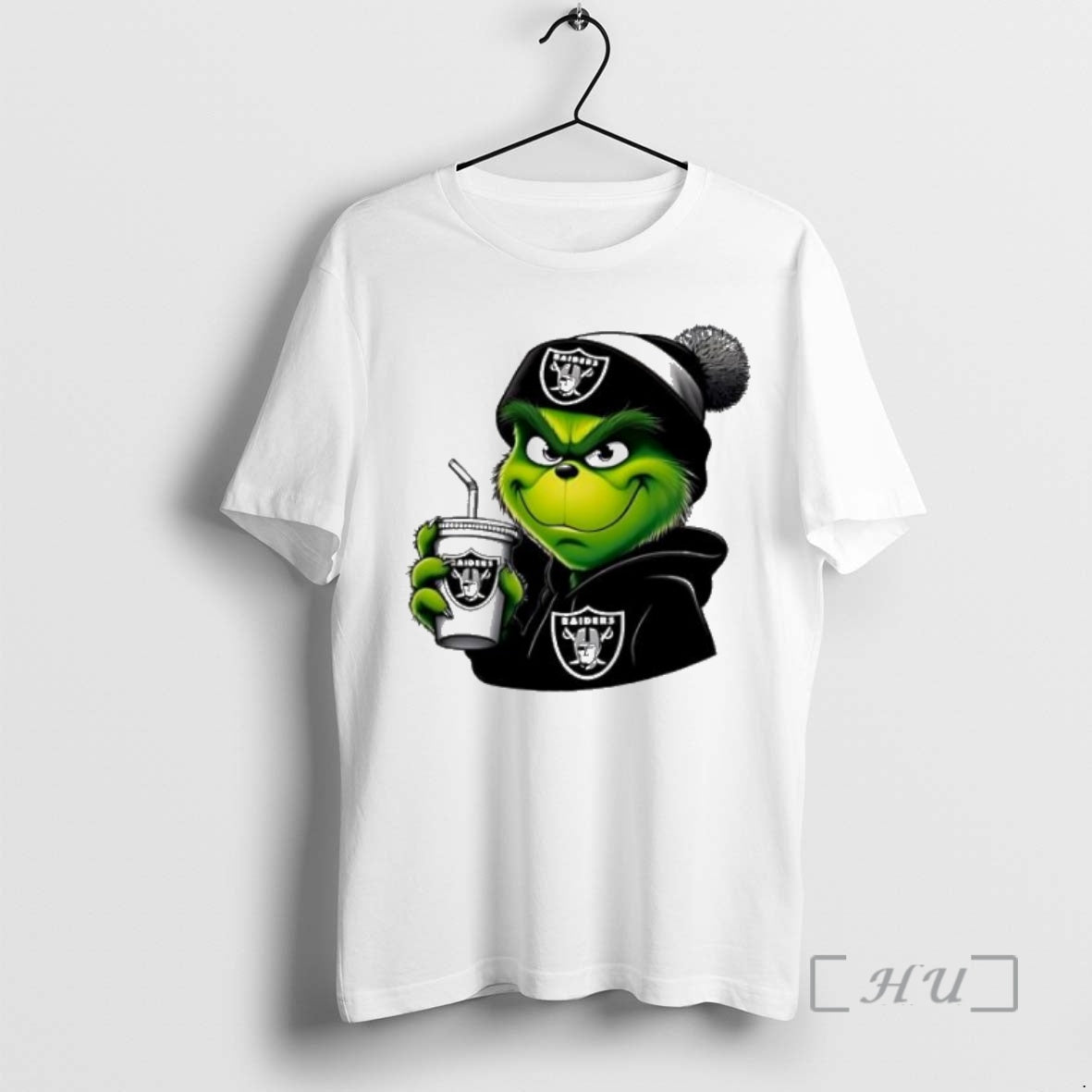 Officials Los Angeles Raider Grinch Christmas Milk Tea T-Shirts, Hoodie, Sweatshirt | InkNestWear.com