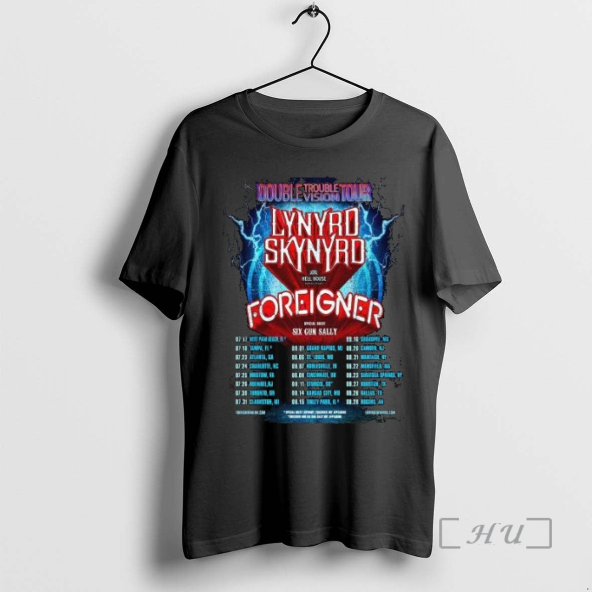 Officials Lynyrd Skynyrd Double Trouble Vision Tour 2026 North America Circle Black Premium T Shirts Hoodie, Sweatshirt