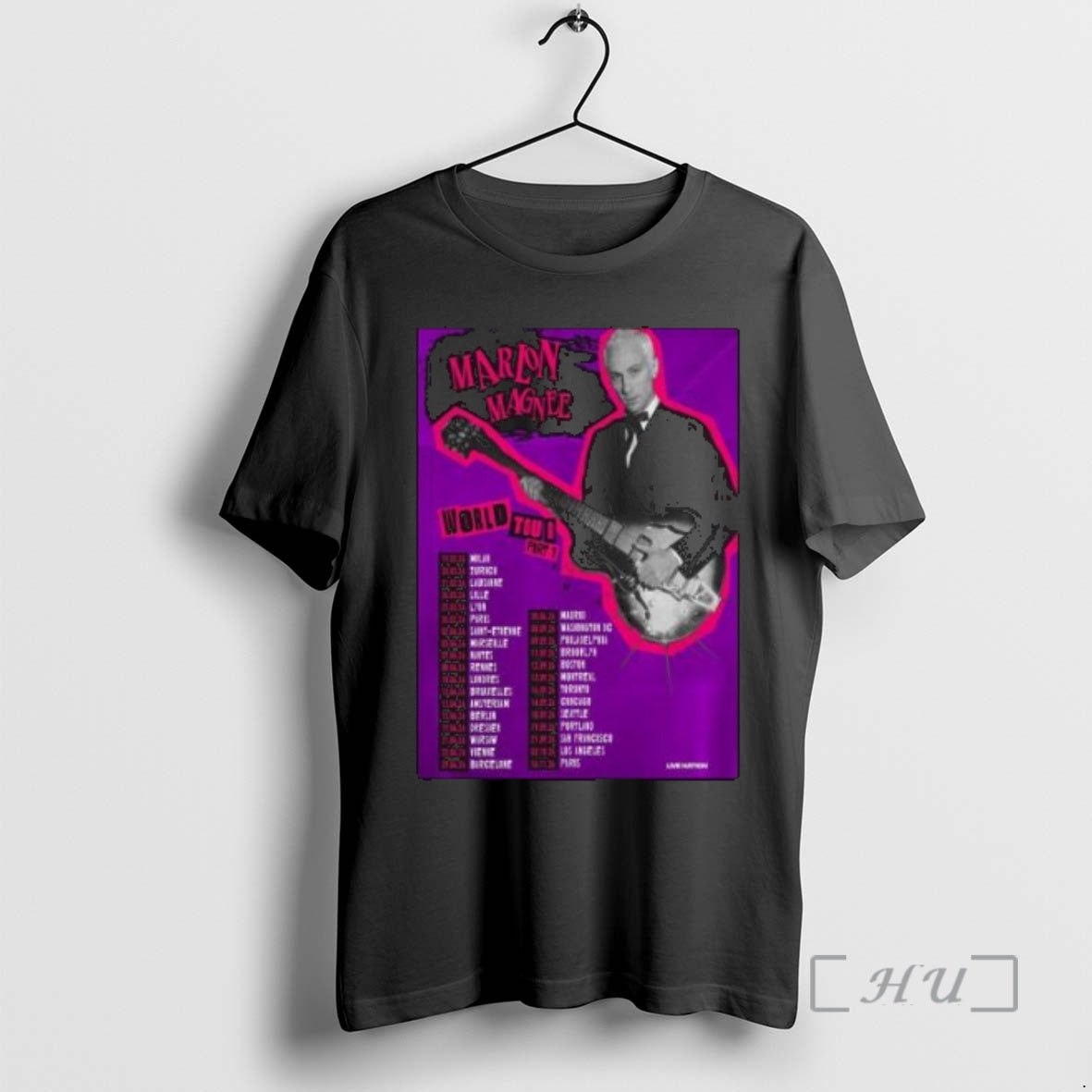 Officials Marlon Magnee World Tour 2026 Circle Black T-Shirts, Hoodie, Sweatshirt | InkNestWear.com