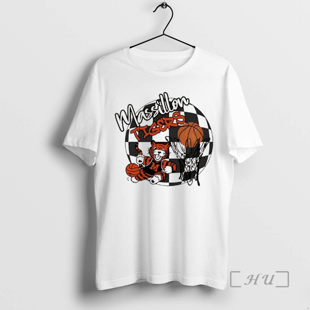 Officials Massillon Tigers Basketball Mascot Checkered T-Shirts, Hoodie, Sweatshirt | InkNestWear.com