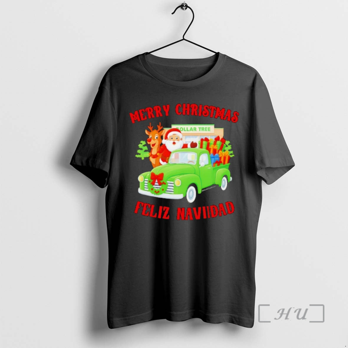 Officials Merry Christmas Feliz Navidad Dollar Tree Vintage Truck Santa T-Shirts, Hoodie, Sweatshirt | InkNestWear.com