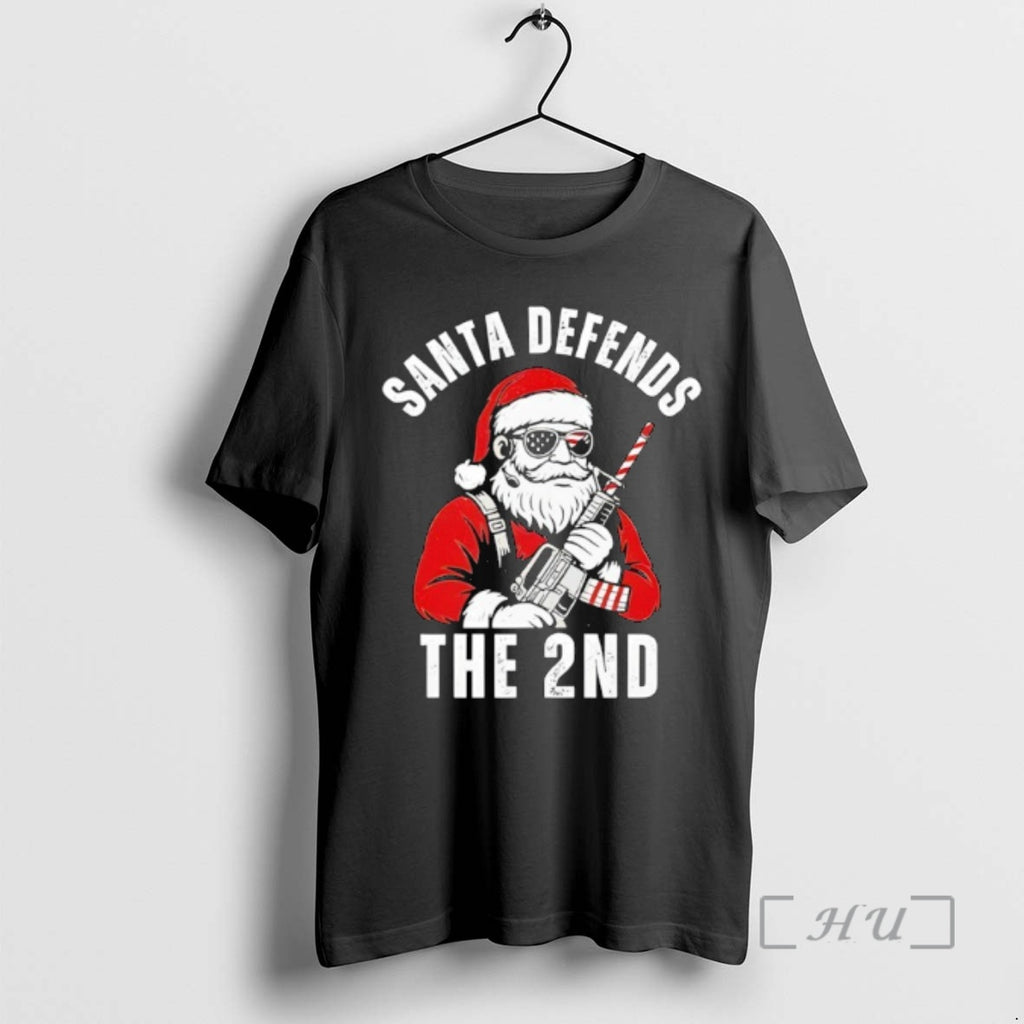 Officials Merry Christmas Santa Defends The 2nd Amendment Usa Patriotic T-Shirts, Hoodie, Sweatshirt | InkNestWear.com