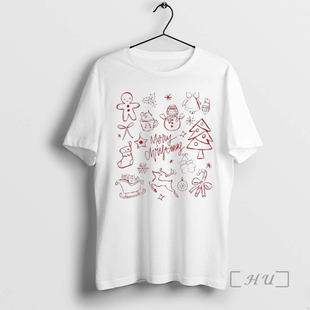 Officials Merry Christmas Sketched Icons Cute 2025 T-Shirts, Hoodie, Sweatshirt | InkNestWear.com