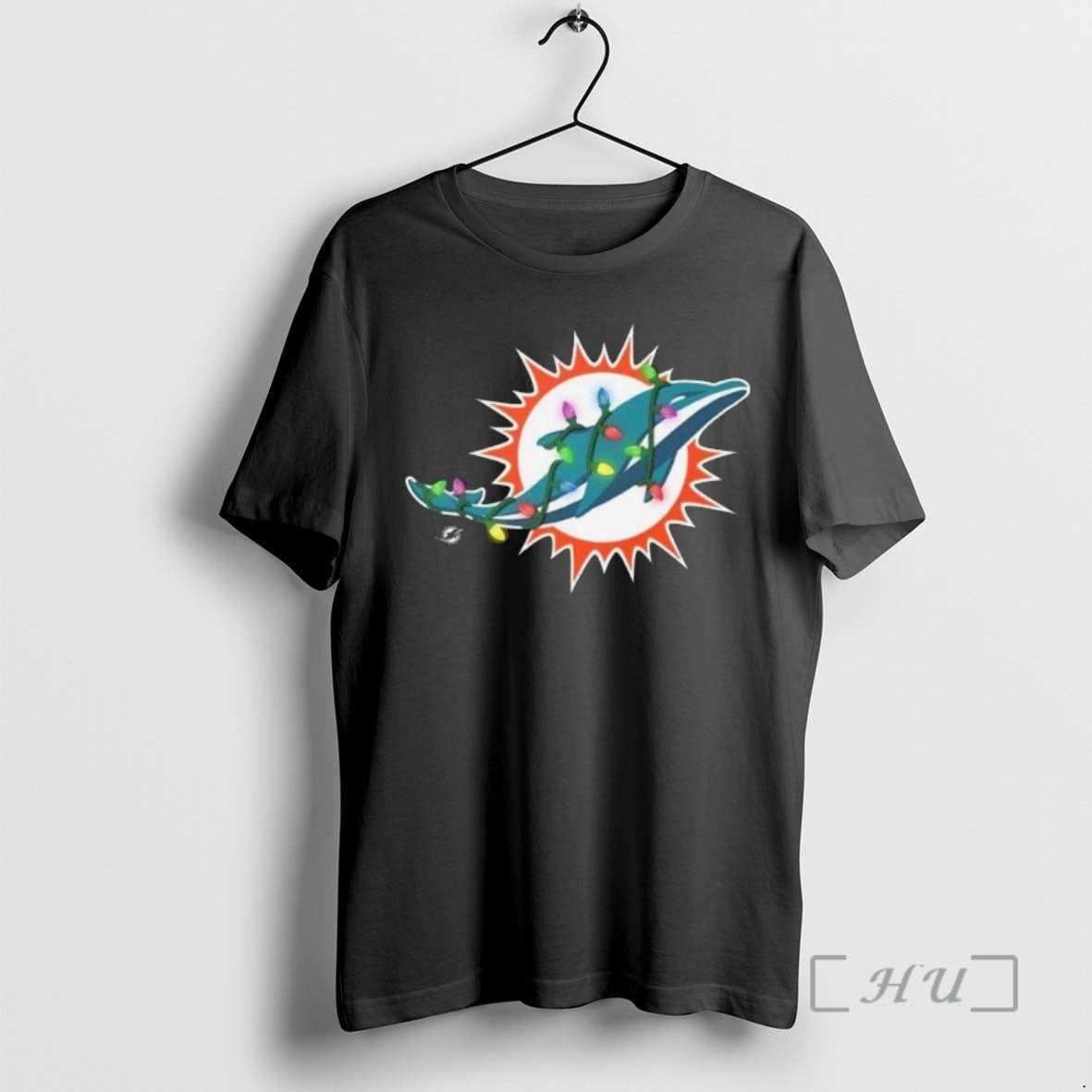 Officials Miami Dolphins Primary Logo Holiday Lights 2025 T-Shirts, Hoodie, Sweatshirt | InkNestWear.com
