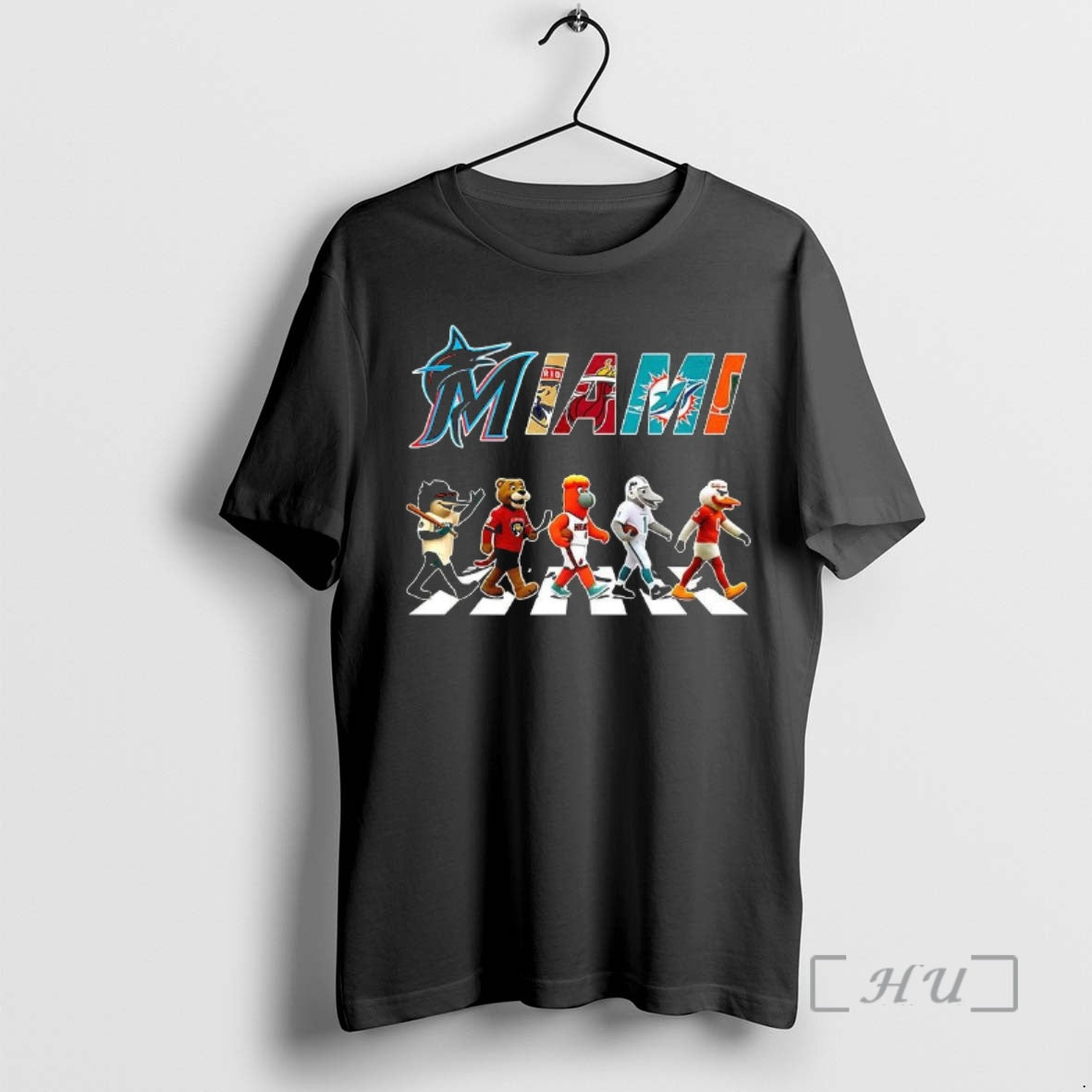 Officials Miami Sports Team Mascots Cross The Streets T-Shirts, Hoodie, Sweatshirt | InkNestWear.com