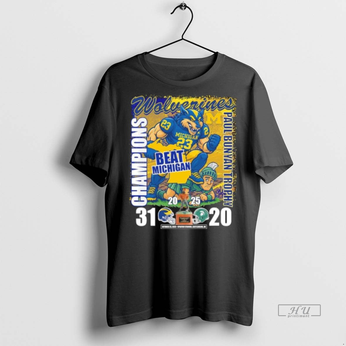 Officials Michigan Wolverines Mascot Beat Michigan State 2025 Paul Bunyan Trophy Champions Premium T-Shirts, Hoodie,...
