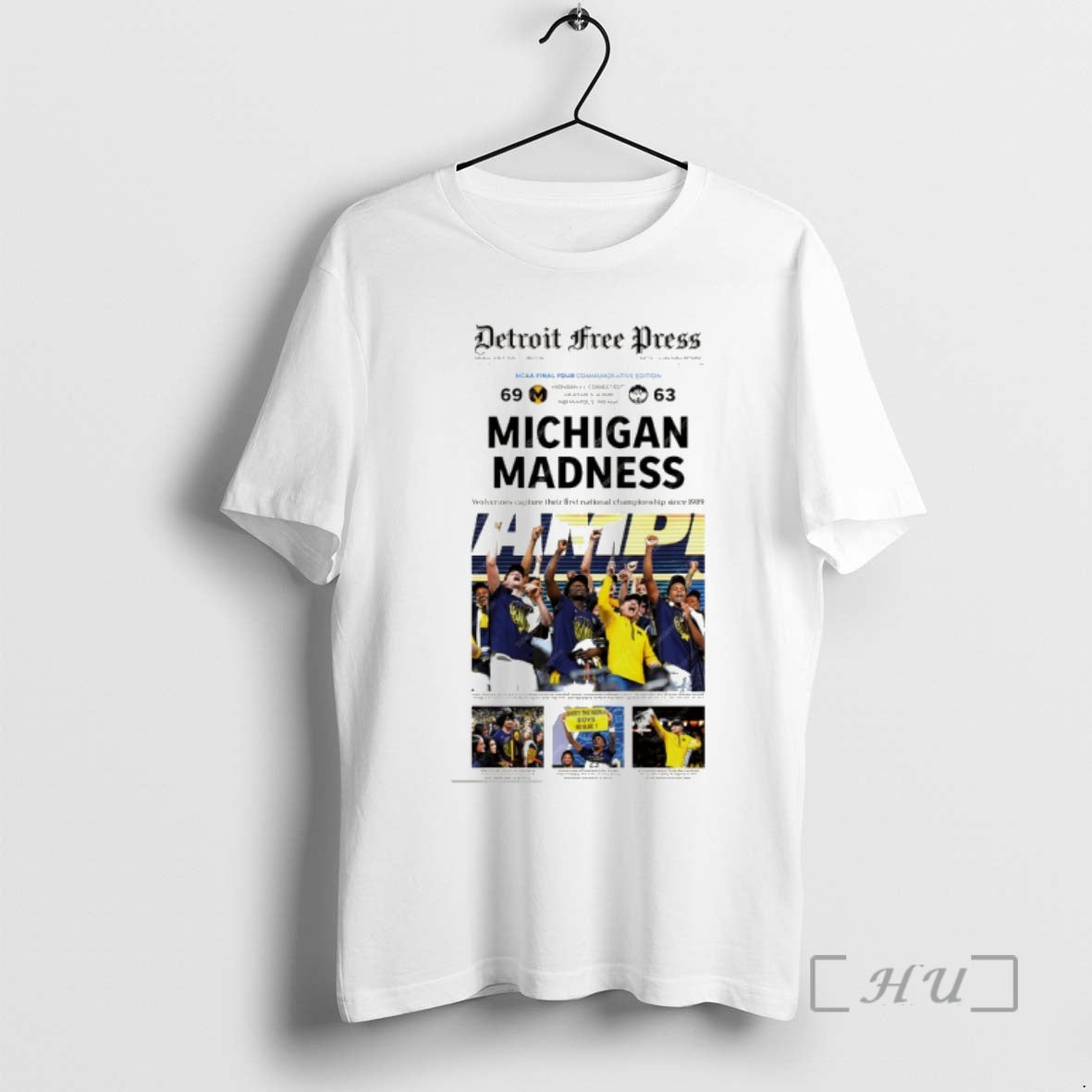 Officials Michigan Wolverines Ncaa Championship March Madness Celebration Newspaper 2026