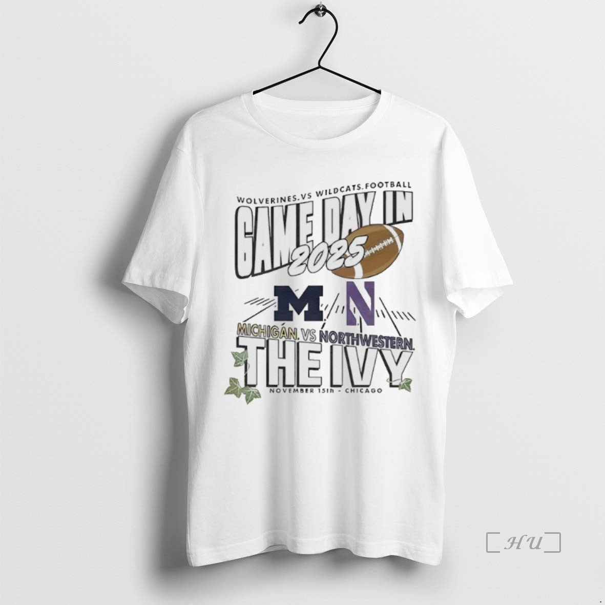 Officials Michigan Wolverines Vs Northwestern Wildcats 2025 Game Day In The Ivy Premium T Shirts Hoodie, Sweatshirt