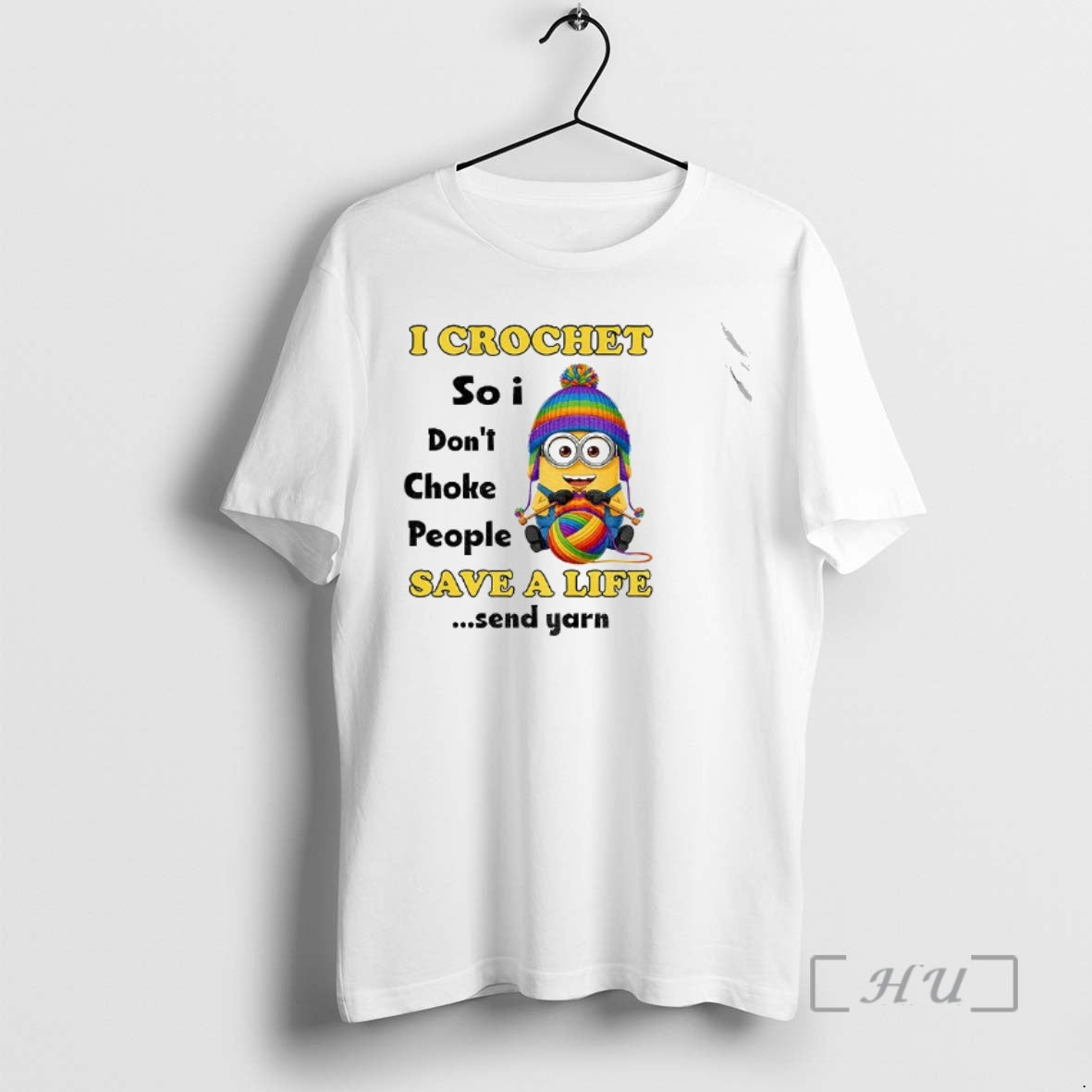 Officials Minion I Crochet So I Dont Choke People Save A Life Send Yarn Lgbt T-Shirts, Hoodie, Sweatshirt | InkNestWear.com