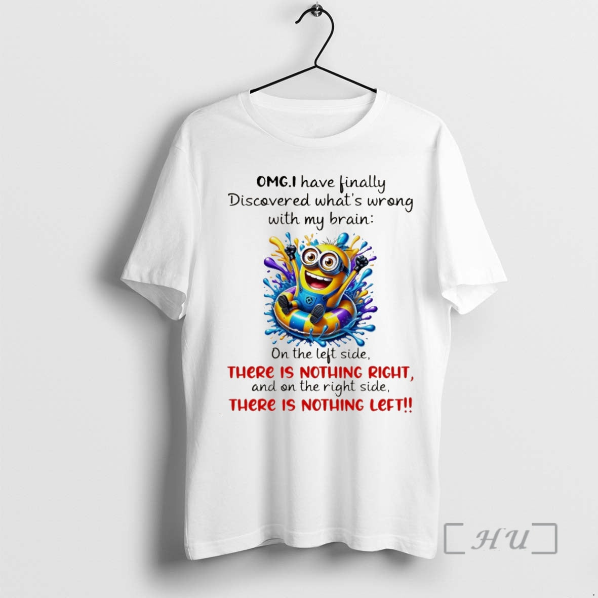 Officials Minion Omg I Have Finally Discovered Whats Wrong With My Brain Christmas Premium T-Shirts, Hoodie, Sweatshirt