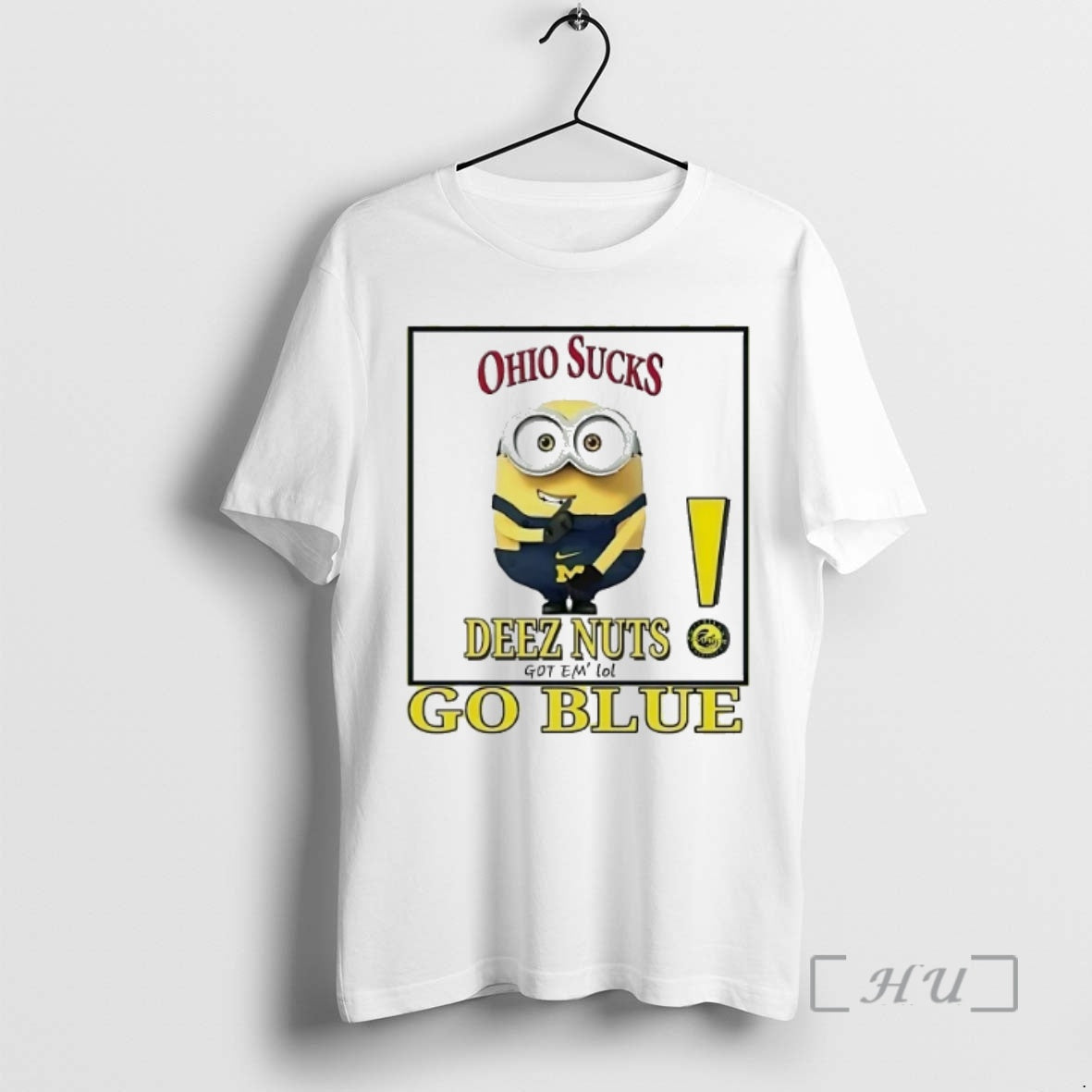 Officials Minion Wolverines Go Blue Deez Nut Got Em Ohio State Football Sucks Premium T-Shirts, Hoodie, Sweatshirt