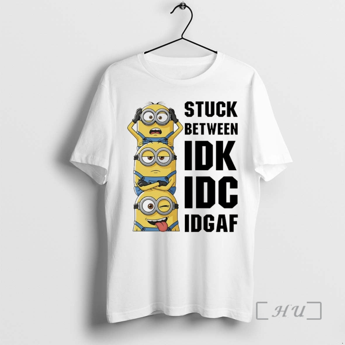 Officials Minion Stuck Between Idk Idc Idgaf Christmas T-Shirts, Hoodie, Sweatshirt | InkNestWear.com