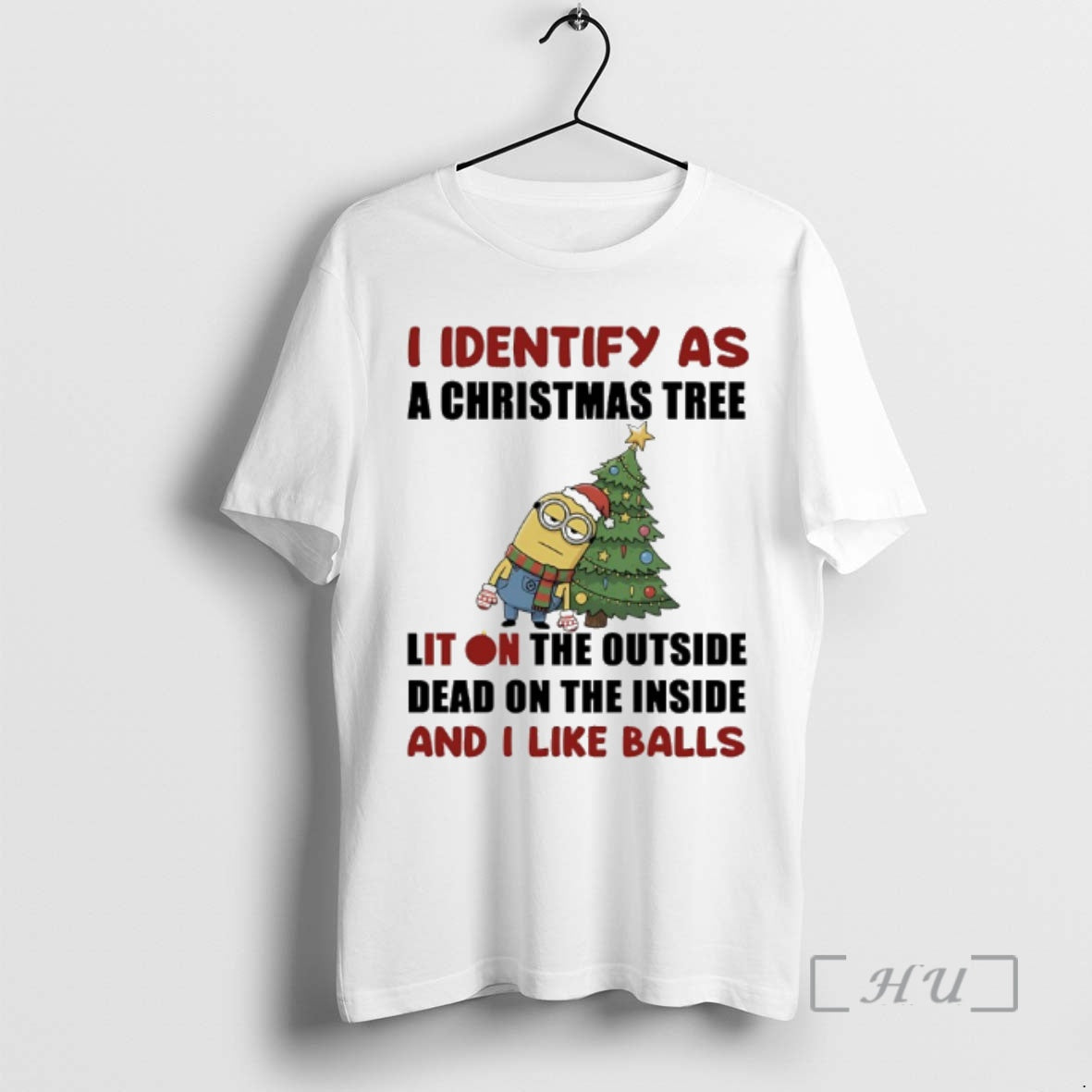 Officials Minions I Identify As A Christmas Tree Lit On The Outside Dead On The T-Shirts, Hoodie, Sweatshirt