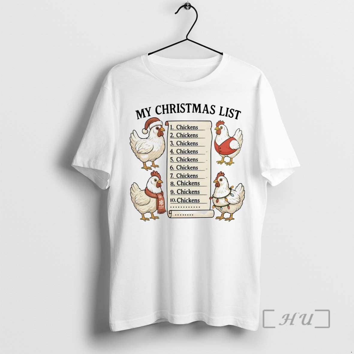 Officials My Christmas List Chickens T-Shirts, Hoodie, Sweatshirt | InkNestWear.com