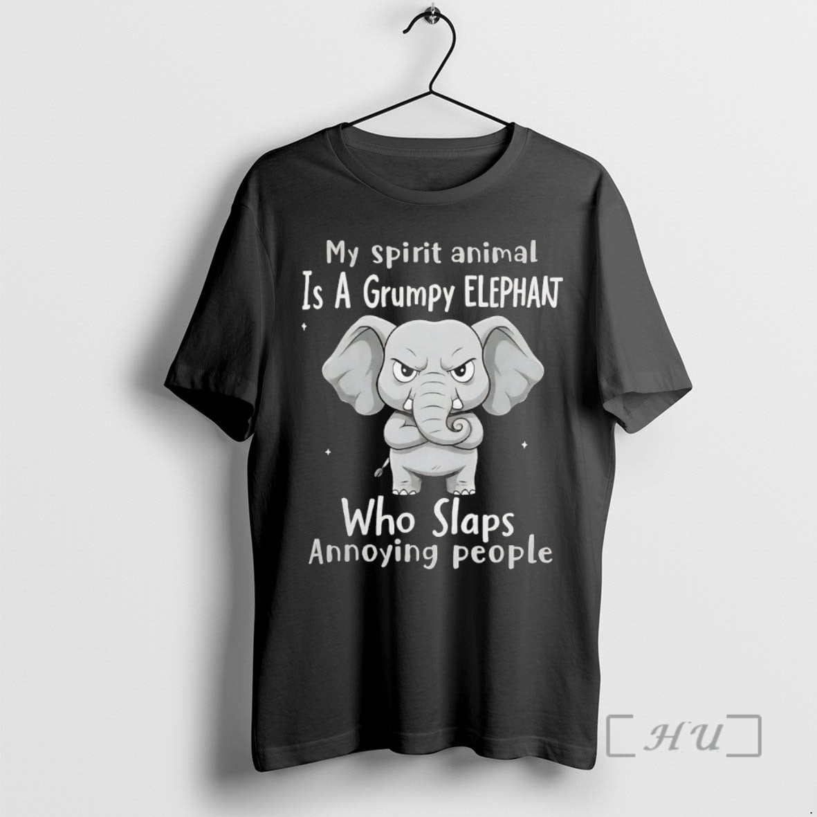 Officials My Spirit Animal Is A Grumpy Elephant Who Slaps Annoying People Premium T Shirts Hoodie, Sweatshirt