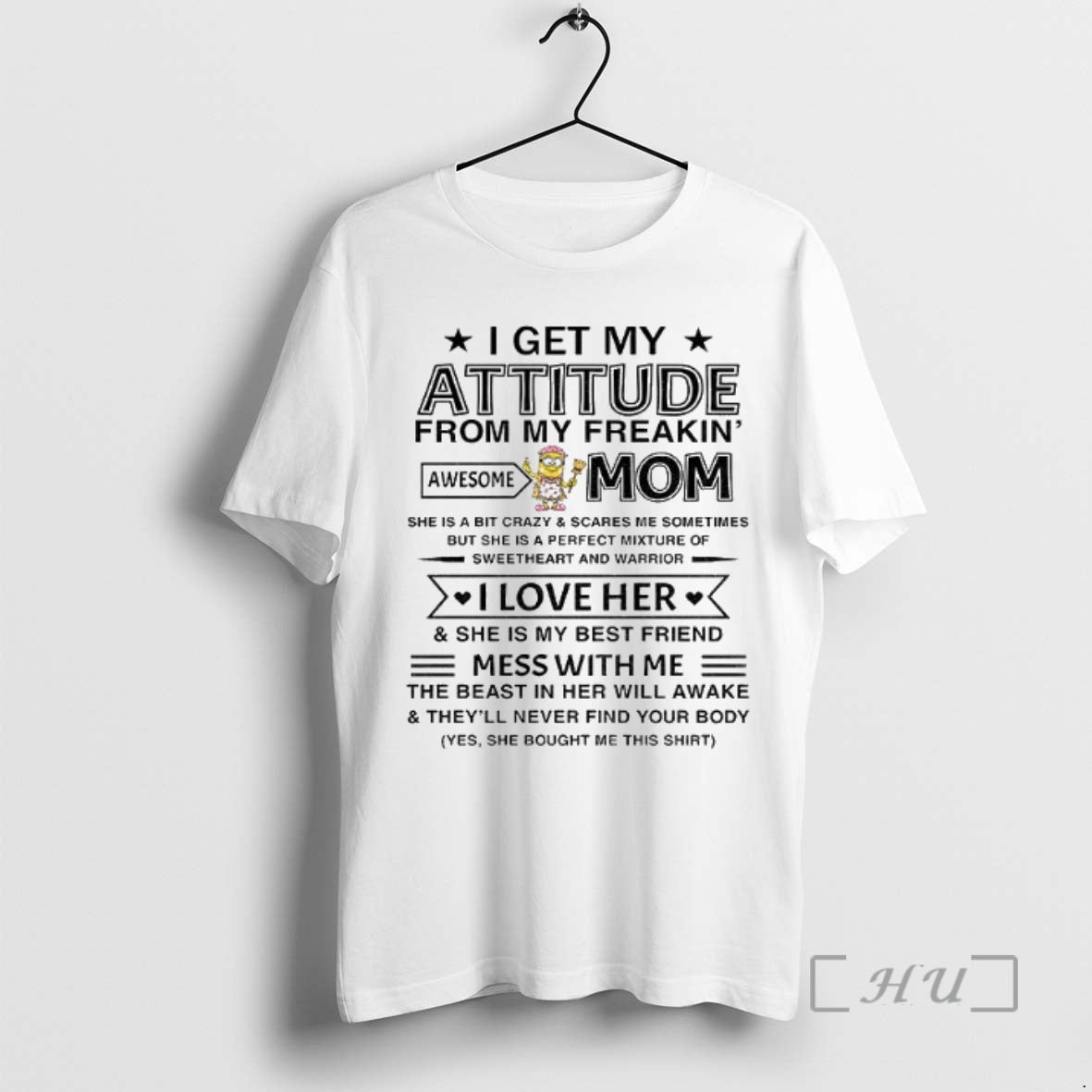 Officials Ndcncum3 Minion I Get My Attitude From My Freakin Awesome Mom She Is T-Shirts, Hoodie, Sweatshirt | InkNestWear.com