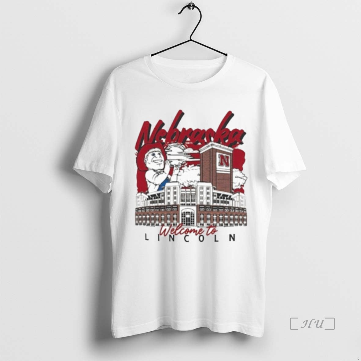 Officials Nebraska Huskers Mascot Welcome To Lincoln Campus T-Shirts, Hoodie, Sweatshirt | InkNestWear.com