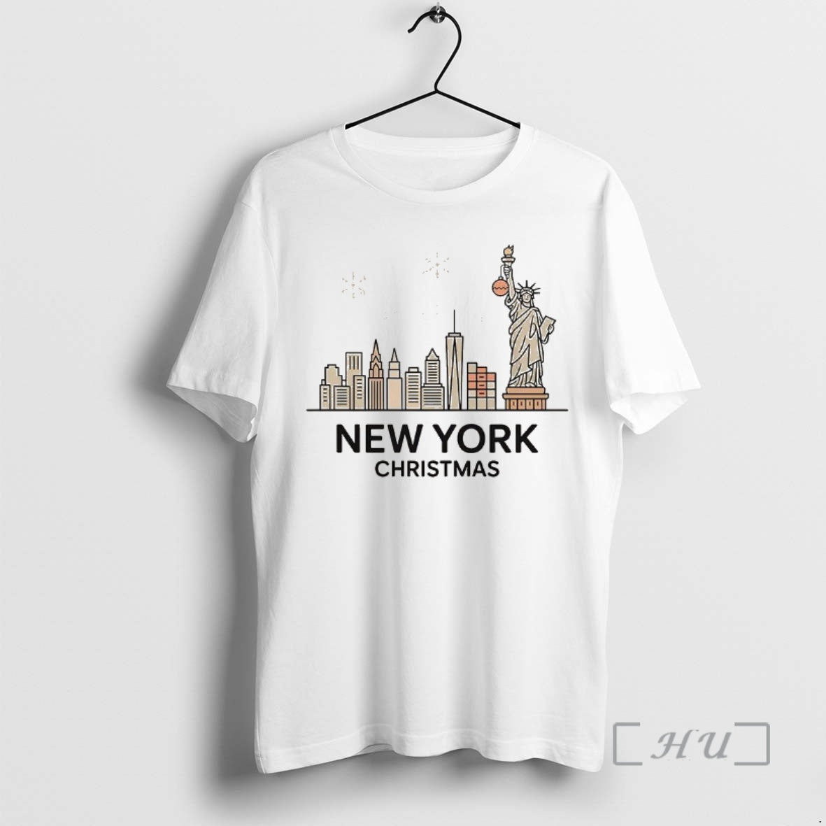 Officials New York City Statue Of Liberty Skyline Snowflakes Christmas T-Shirts, Hoodie, Sweatshirt | InkNestWear.com