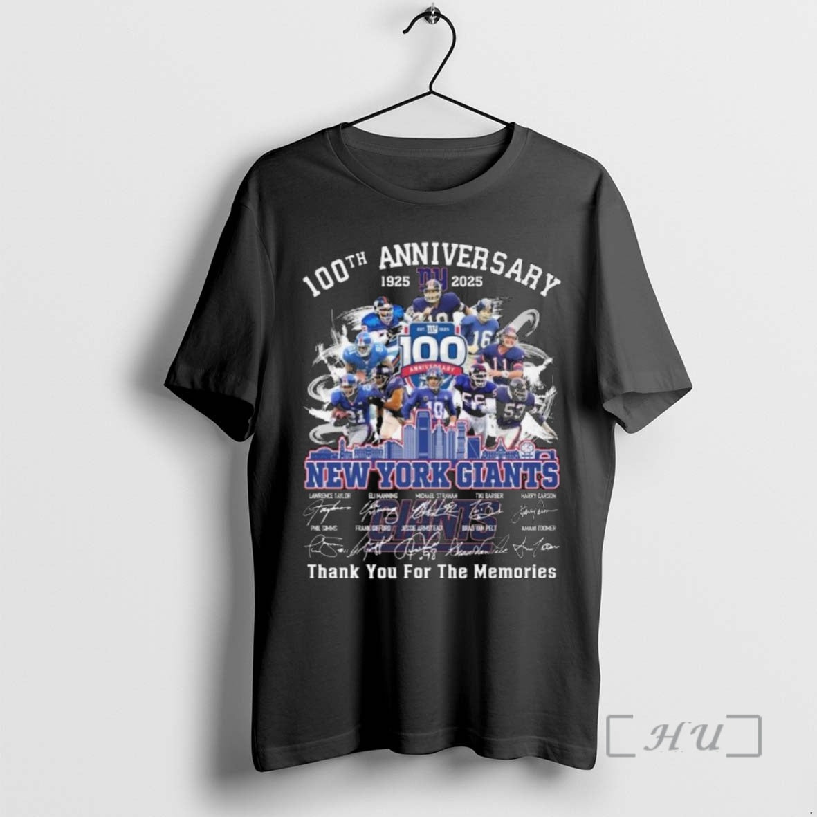Officials New York Giants 100th Anniversary 1925 2025 Players Signatures Thank You For The Memories T-Shirts, Hoodie,...