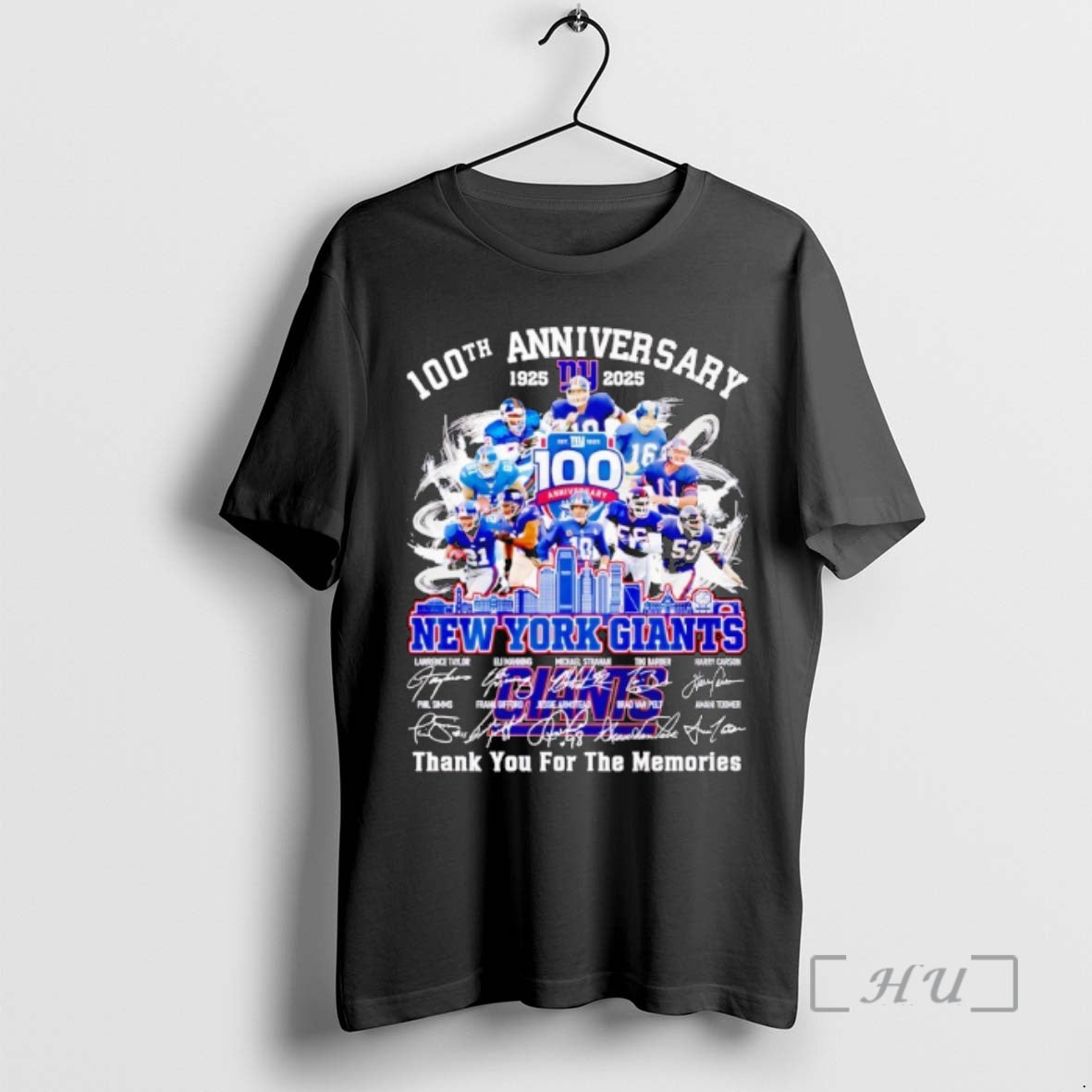 Officials New York Giants 100th Anniversary 1925 2025 Thank You For The Memories Premium T-Shirts, Hoodie, Sweatshirt