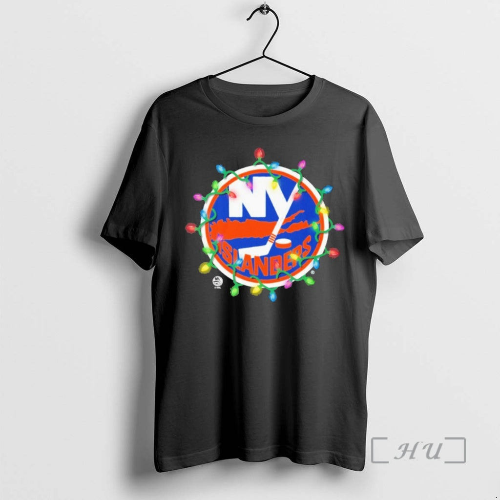 Officials New York Islanders Logo Lights Christmas T-Shirts, Hoodie, Sweatshirt | InkNestWear.com