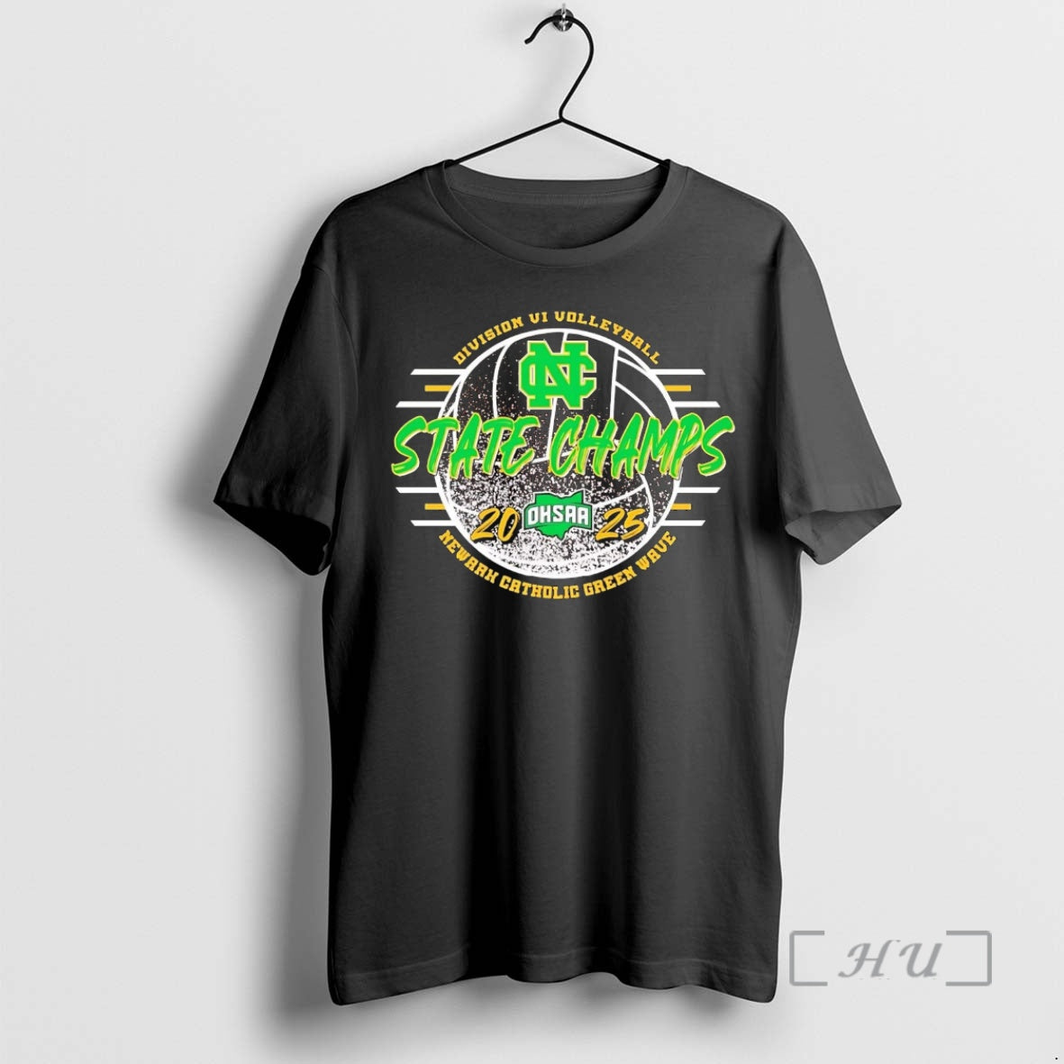 Officials Newark Catholic Green Wave Ohsaa Division Vi Volleyball State Champions 2025 Premium T Shirts Hoodie, Sweatshirt