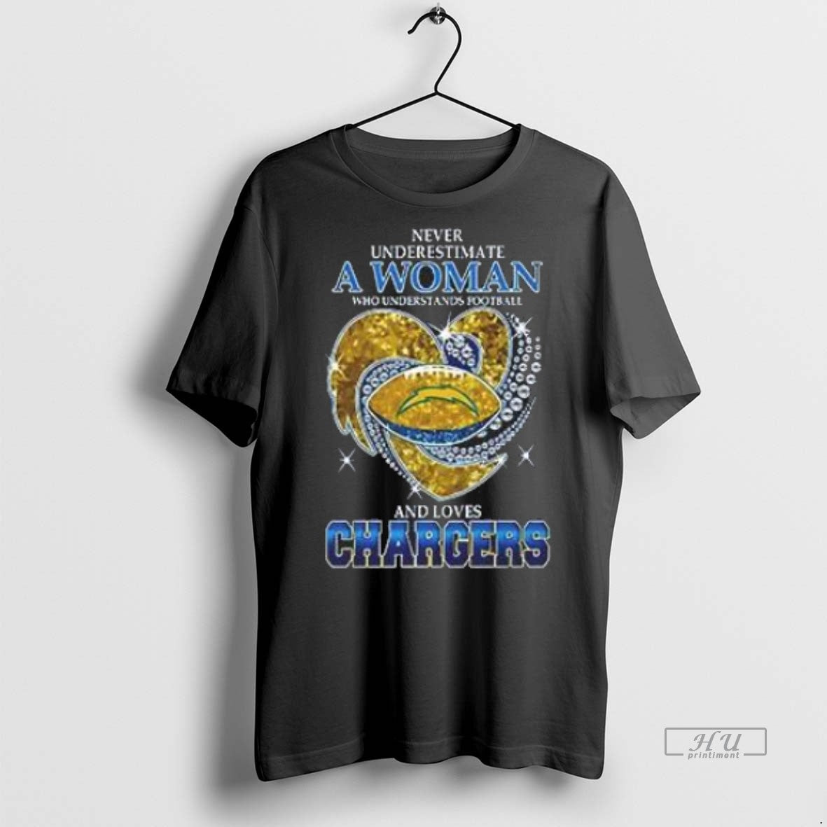 Officials Nice Never Underestimate A Woman Who Understands Football And Loves Los Angeles Chargers Style T-Shirts,...
