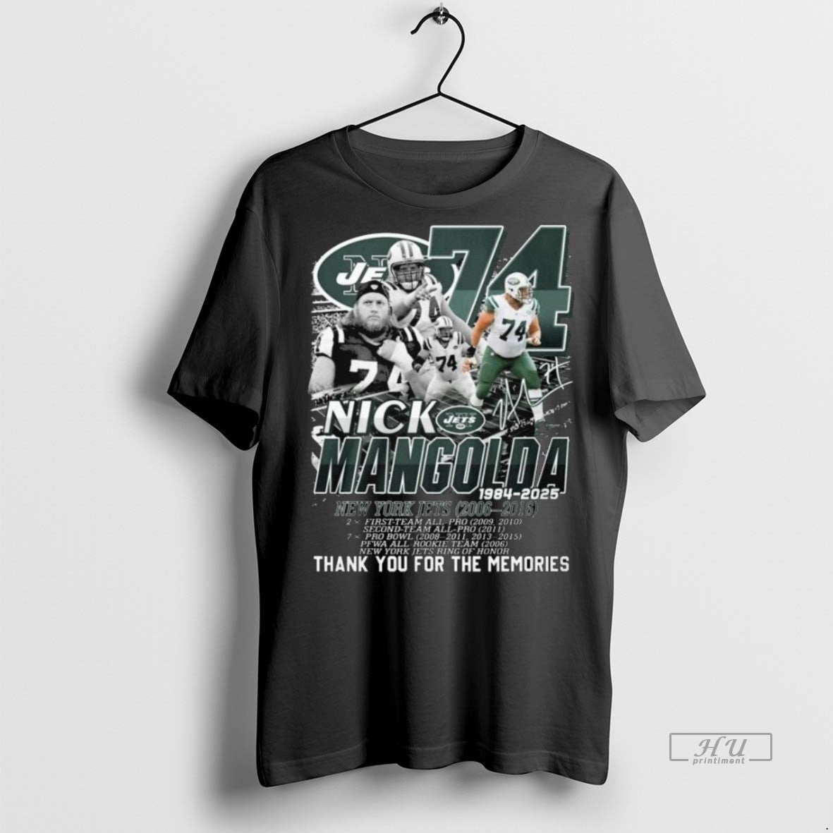 Officials Nick Mangold 74 New York Jets 1984 2025 Signature Thank You For The Memories T-Shirts, Hoodie, Sweatshirt
