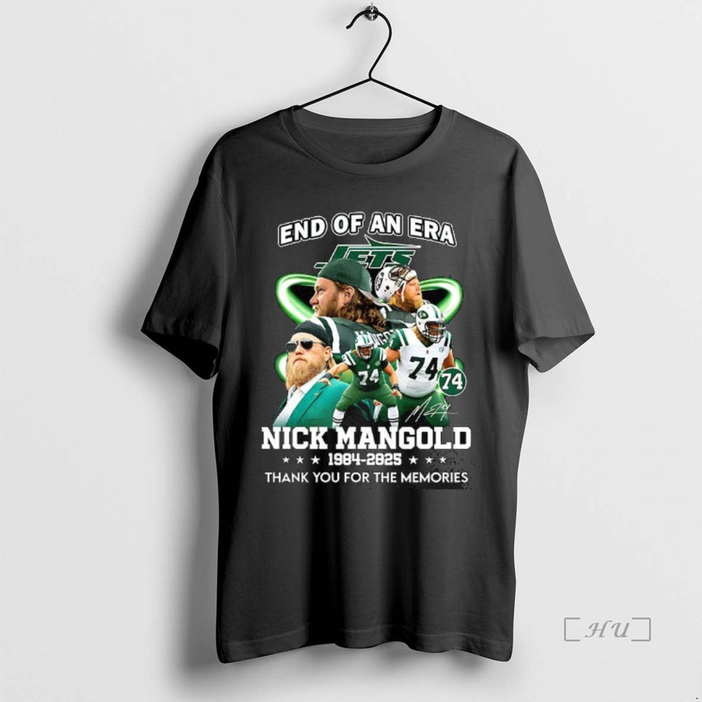 Officials Nick Mangold End Of An Era Thank You For The Memories 2025 Signature Premium T-Shirts, Hoodie, Sweatshirt