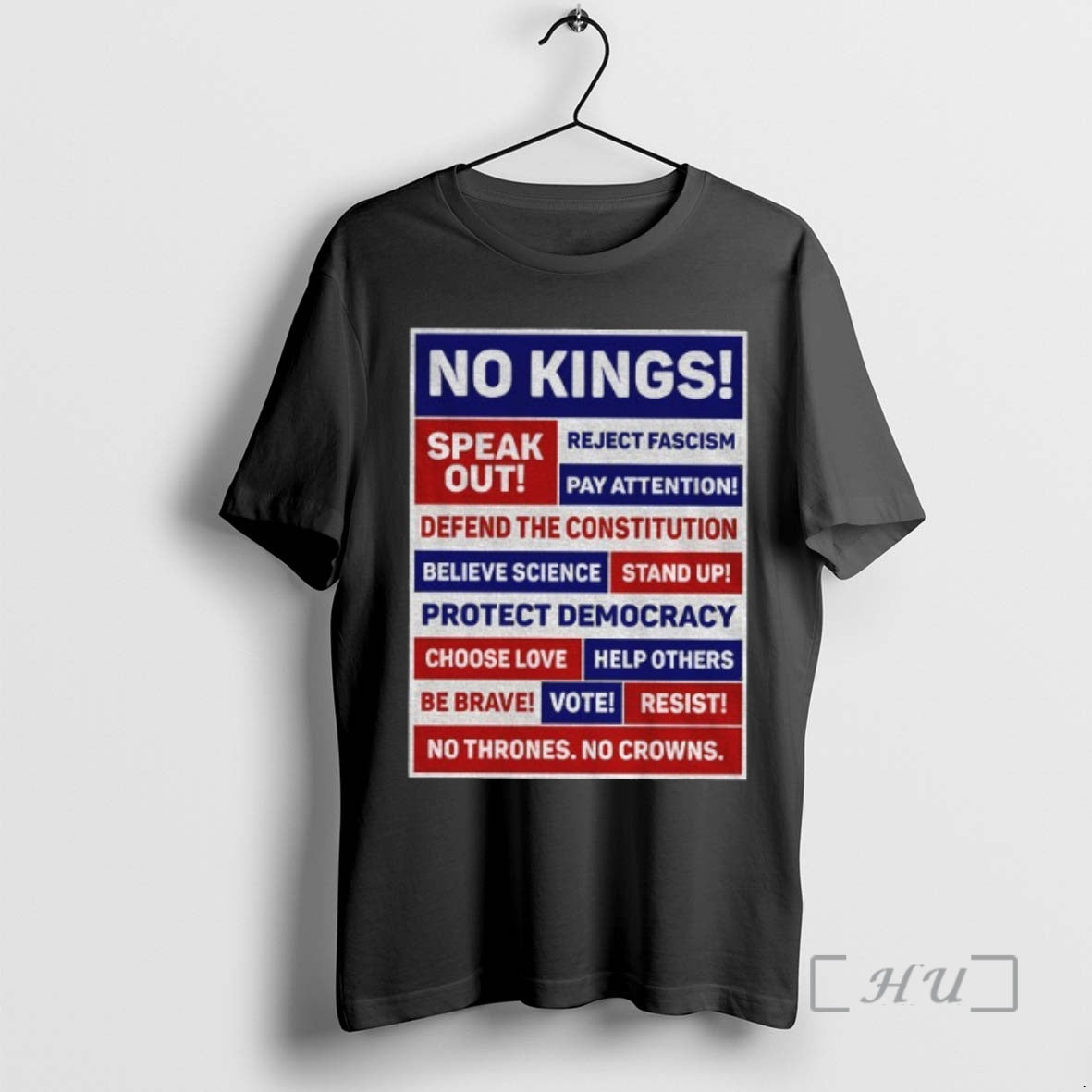 Officials No Kings Speak Out Reject Fascism Pay Attention Defend The Constitution Believe Science Premium T-Shirts,...