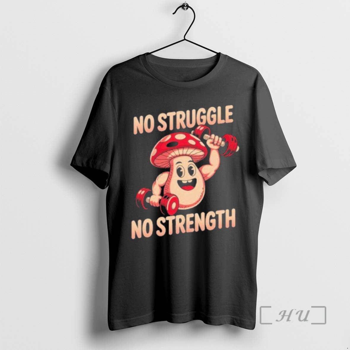 Officials No Struggle No Strength Funny Mushroom Weightlifting T-Shirts, Hoodie, Sweatshirt | InkNestWear.com