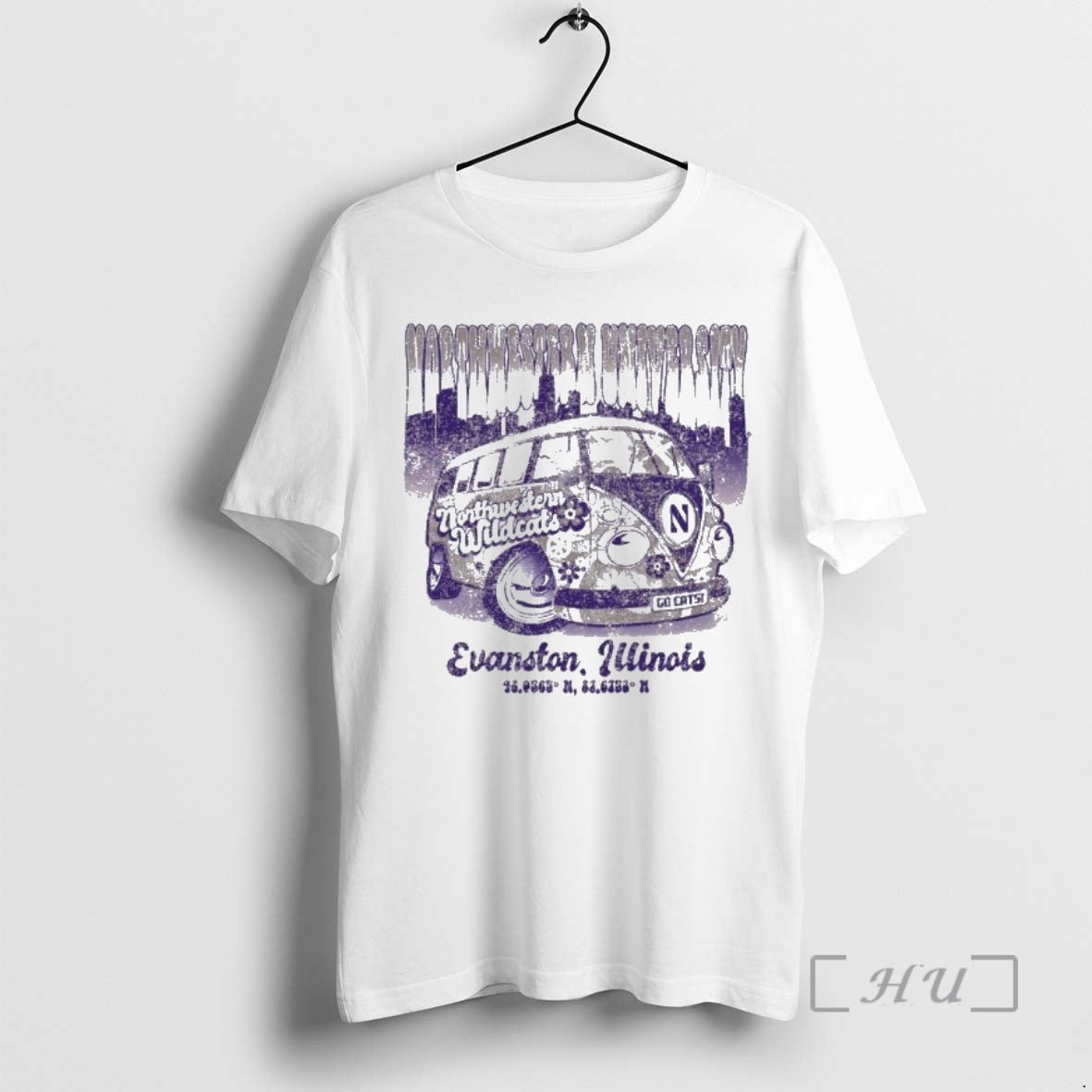 Officials Northwestern Retro Flower Bus T-Shirts, Hoodie, Sweatshirt | InkNestWear.com