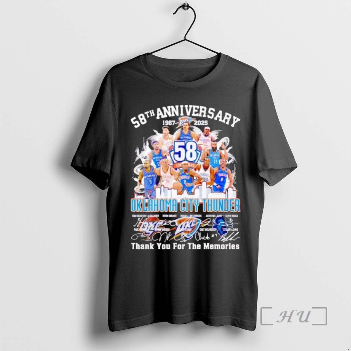 Officials Oklahoma City Thunder 58th Anniversary 1967 2025 Thank You For The Memories Premium T-Shirts, Hoodie, Sweatshirt