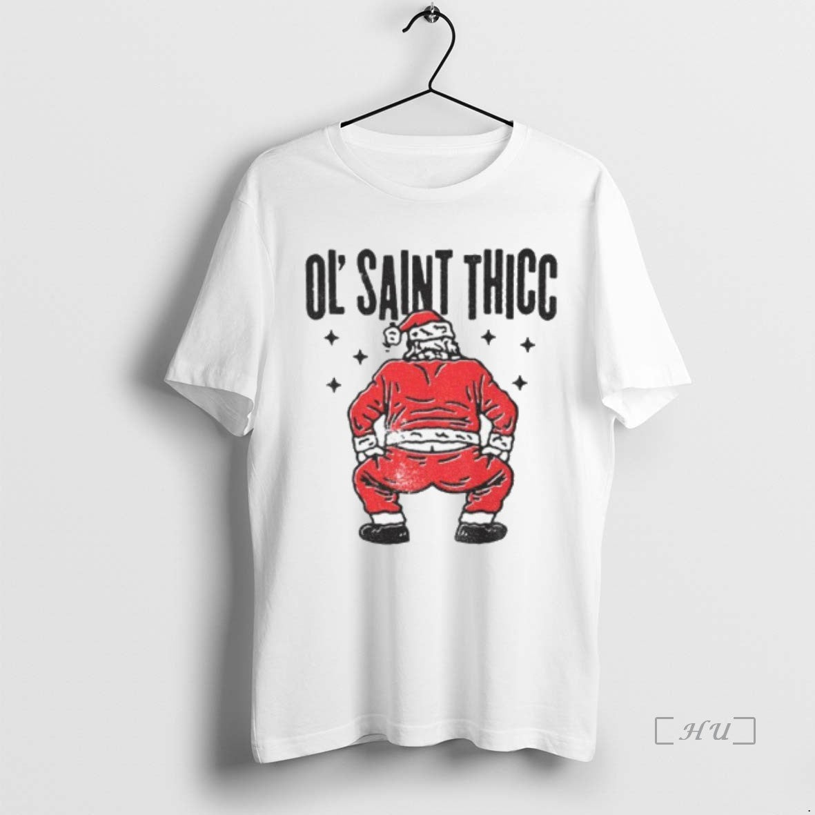 Officials Ol Saint Thicc Christmas Funny Santa T-Shirts, Hoodie, Sweatshirt | InkNestWear.com