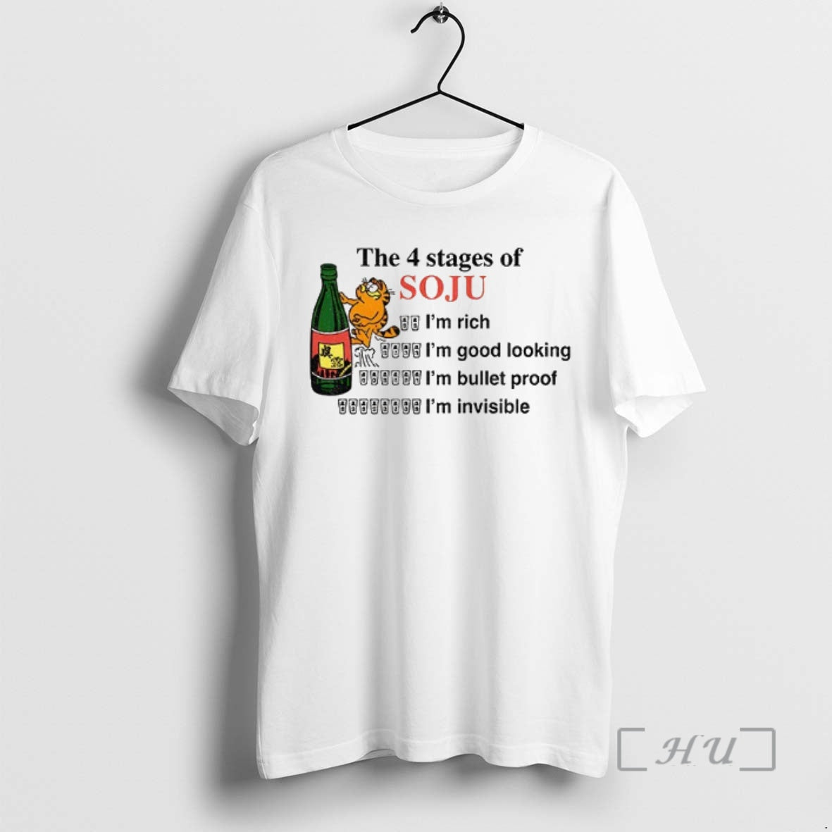 Officials Orange Cat The 4 Stages Of Soju Im Rich Im Good Looking Im Bullet T-Shirts, Hoodie, Sweatshirt | InkNestWear.com