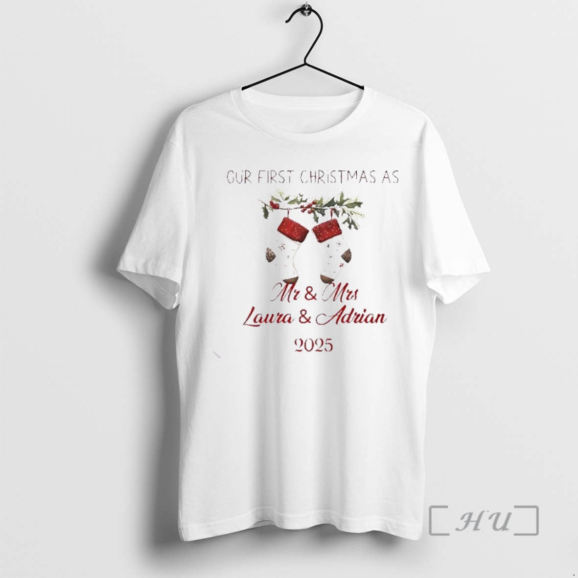 Officials Our First Christmas As A Family Decor 2025 Personalized Ornaments White Premium T Shirts Hoodie, Sweatshirt