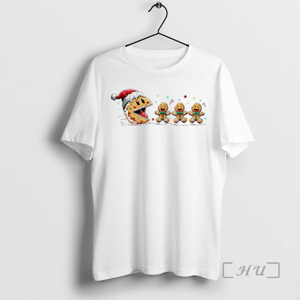 Officials Pacman Cookies Gingerbread Man Happy Christmas T-Shirts, Hoodie, Sweatshirt | InkNestWear.com
