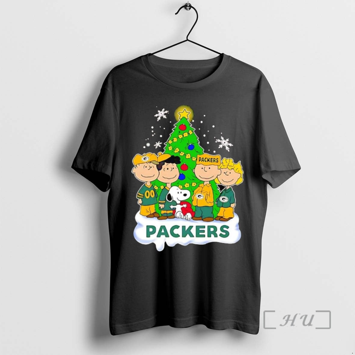 Officials Peanuts Green Bay Packers Under Christmas Tree T Shirt Sweater