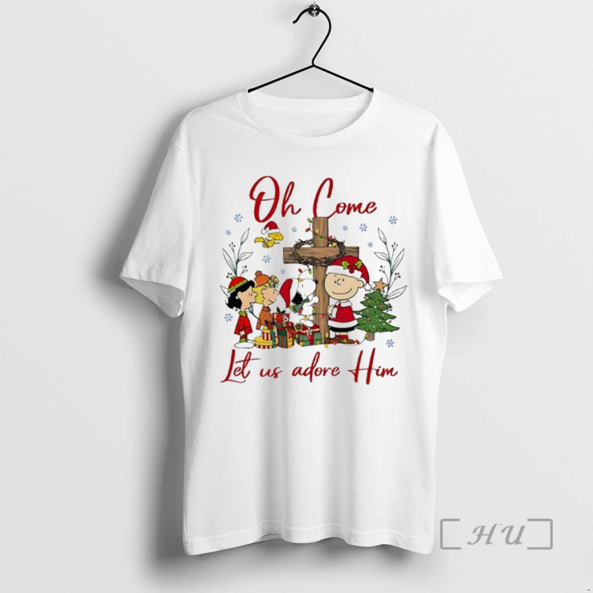 Officials Peanuts Characters Oh Come Let Us Adore Him Christmas T-Shirts, Hoodie, Sweatshirt | InkNestWear.com