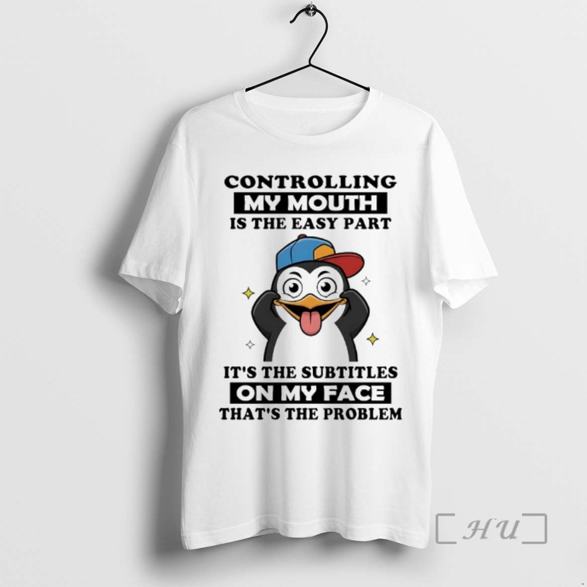 Officials Penguin Funny Controlling My Mouth Is The Easy Part Its The Subtitles On My T-Shirts, Hoodie, Sweatshirt